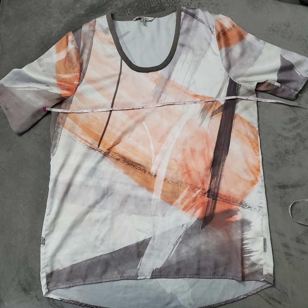 Calvin Klein Abstract watercolor Satin tee